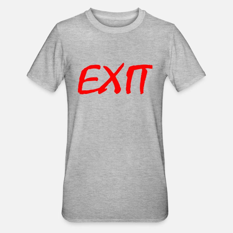 Exit - Unisex Polycotton T-Shirt - heather grey