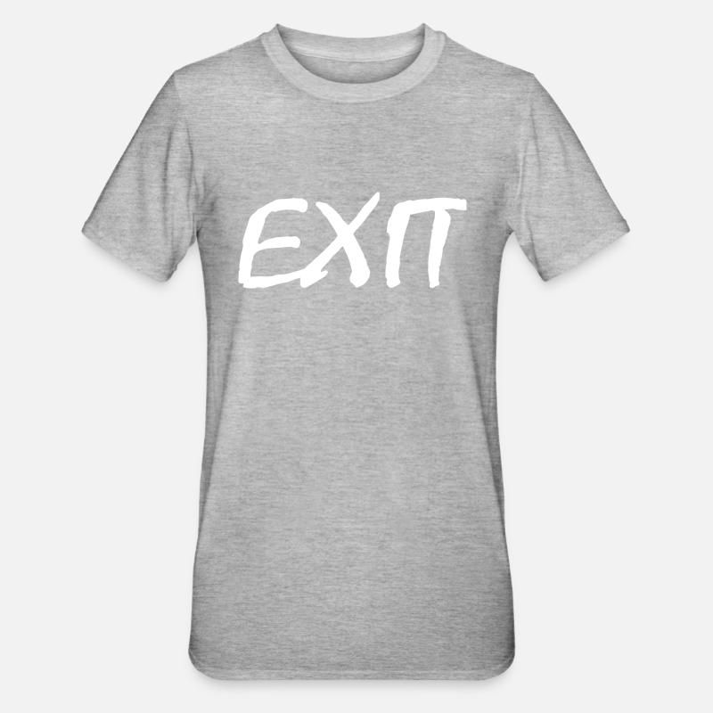 Exit - T-shirt polycoton Unisexe - gris chiné