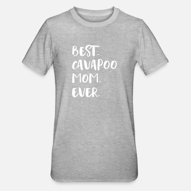 Cavapoo Cavoodle - T-shirt polycoton Unisexe - gris chiné