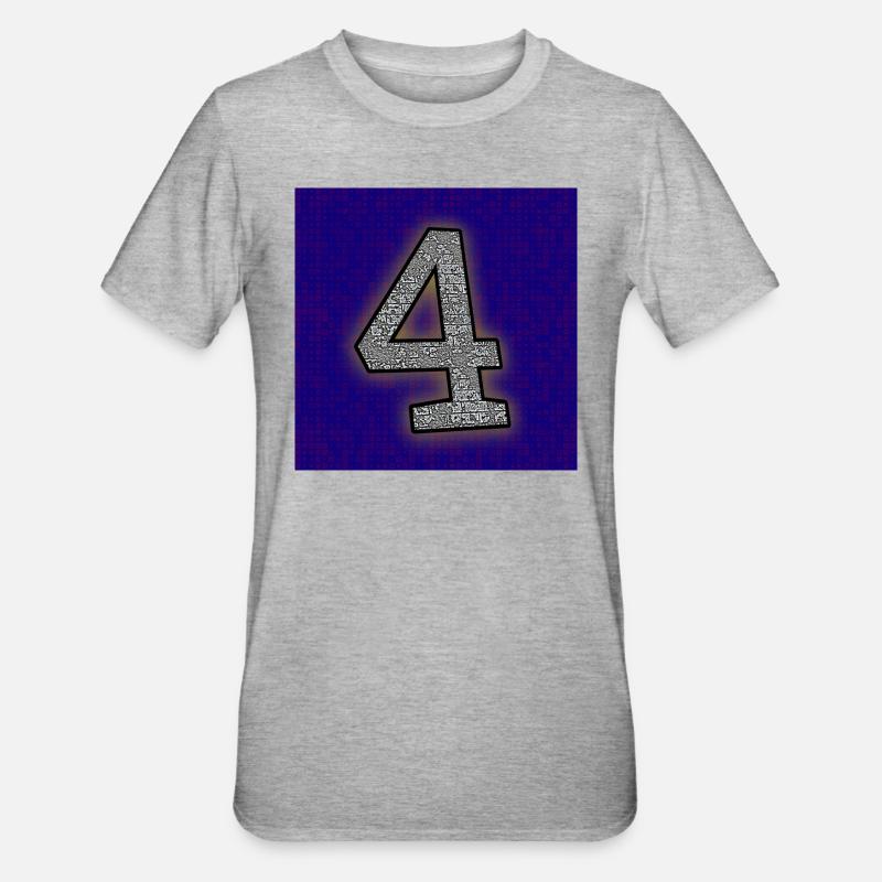 4 (Vier) - Abbild - 2023 - Unisex Polycotton T-Shirt - Grau meliert