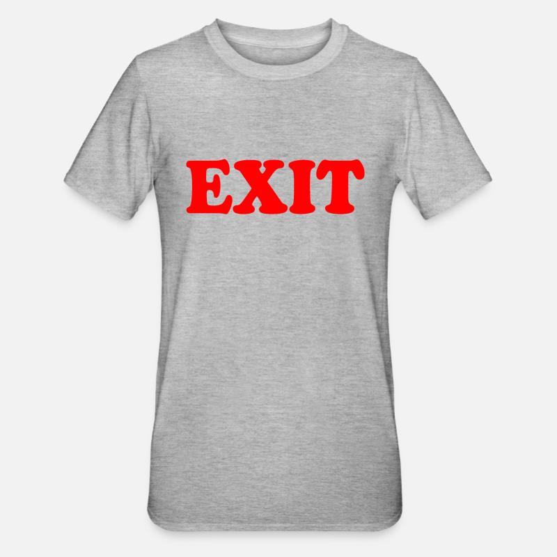Exit - T-shirt polycoton Unisexe - gris chiné