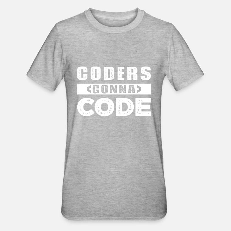 Programming Joke - Unisex Polycotton T-Shirt - heather grey