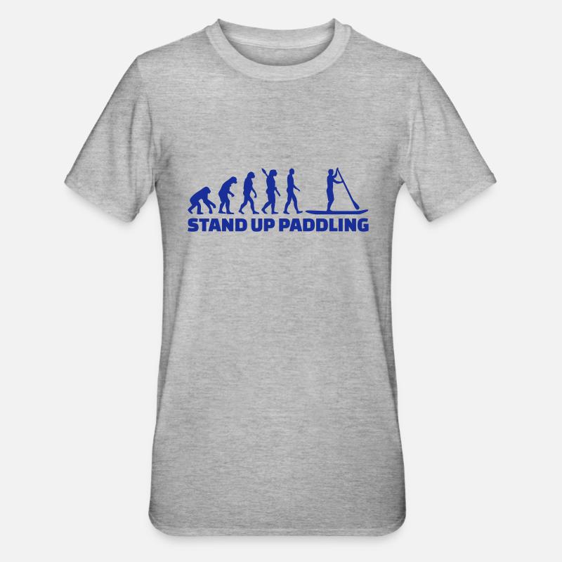 Evolution Stand up paddling - T-shirt polycoton Unisexe - gris chiné
