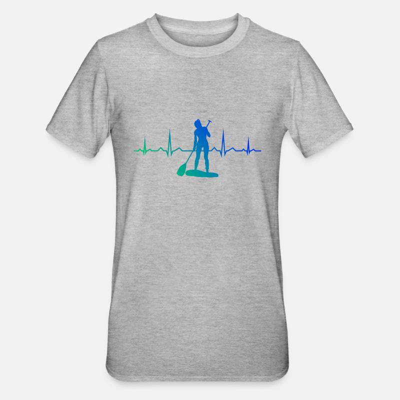 Standup Paddleboard Standup Paddle Hommes - T-shirt polycoton Unisexe - gris chiné