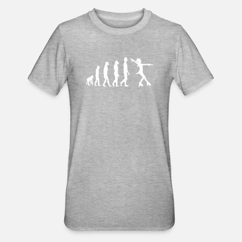 Roller skating Evolution - Unisex Polycotton T-Shirt - heather grey