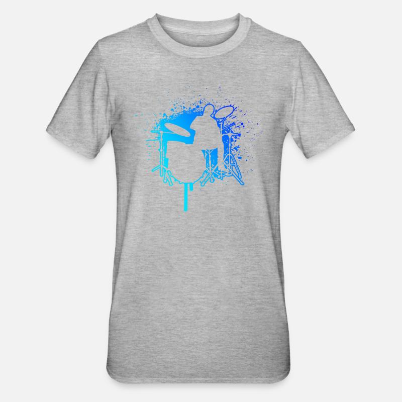 Batterie Percussionniste Batteur - T-shirt polycoton Unisexe - gris chiné