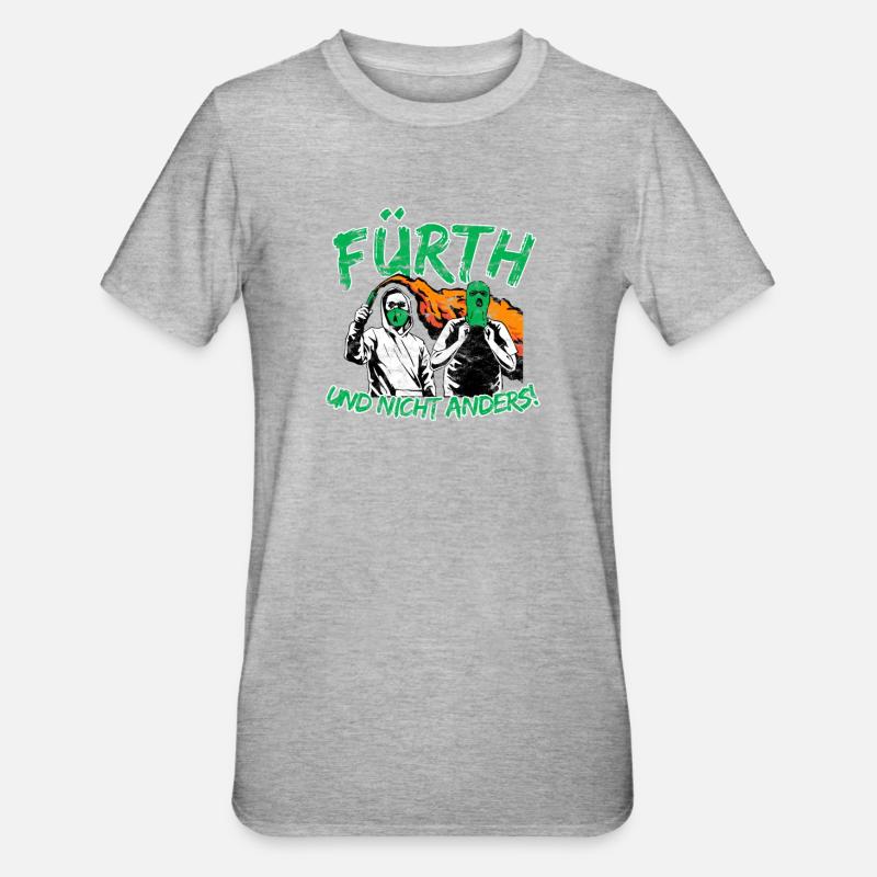 Fürth und nicht anders UPDATE - Unisex Polycotton T-Shirt - Grau meliert