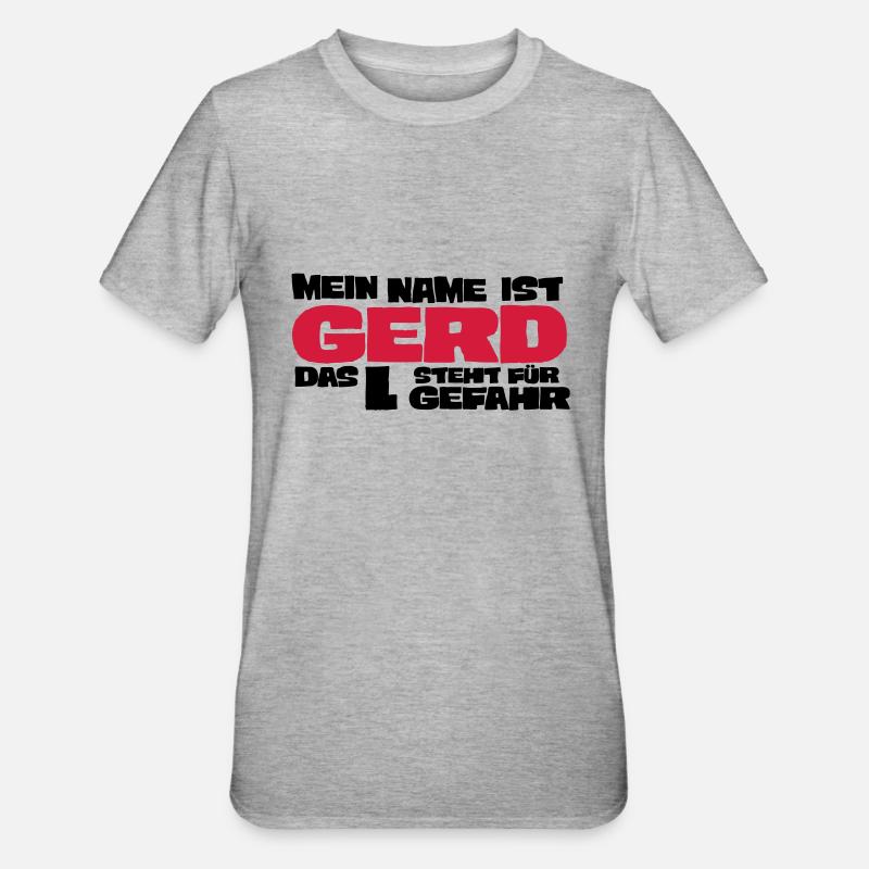 gerd - T-shirt polycoton Unisexe - gris chiné
