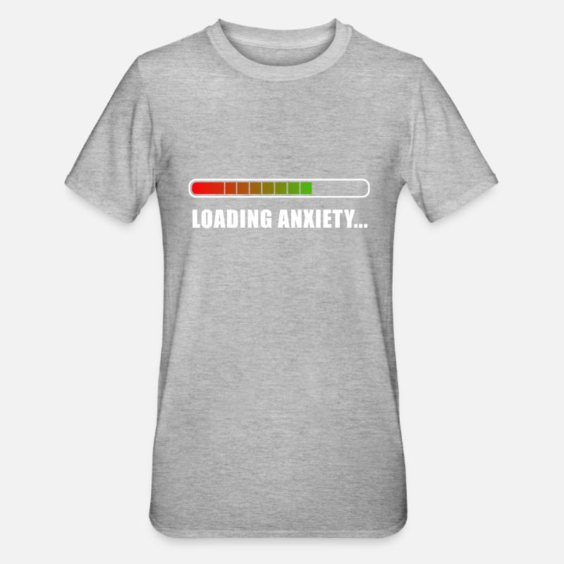 Loading L’anxiété... - T-shirt polycoton Unisexe - gris chiné