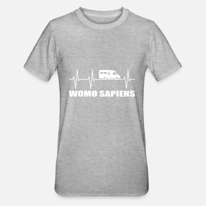 Camping - Unisex Polycotton T-Shirt - Grau meliert