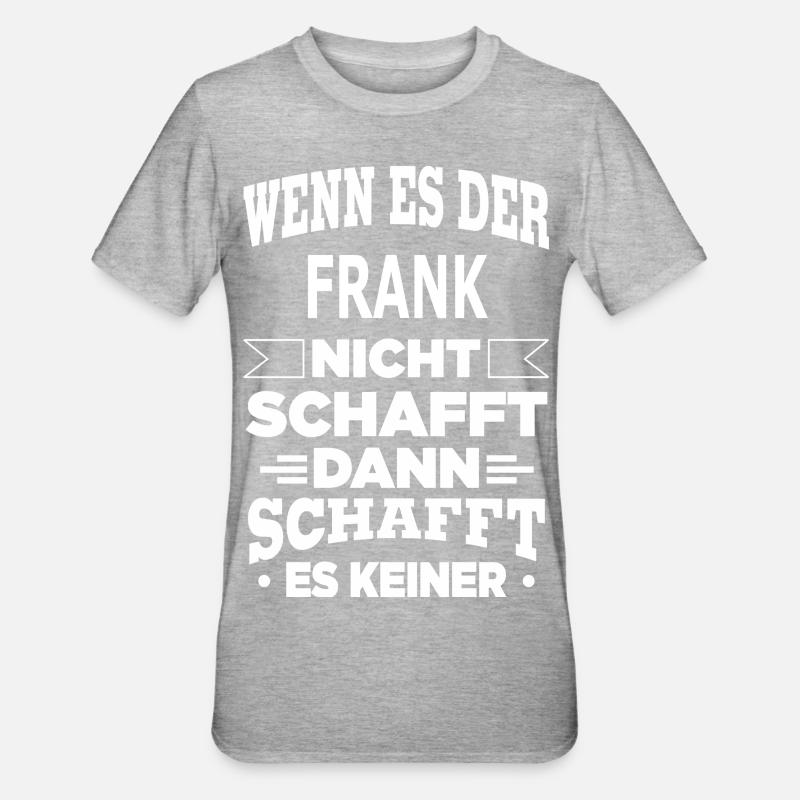 FRANK - Unisex Polycotton T-Shirt - Grau meliert