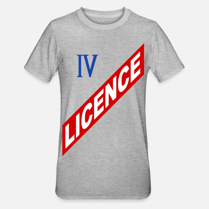 Lizenz 4 - Unisex Polycotton T-Shirt - Grau meliert
