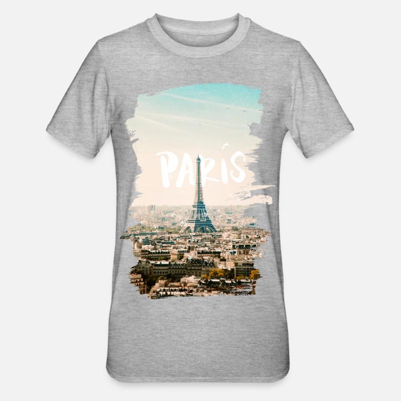 Paris - T-shirt polycoton Unisexe - gris chiné