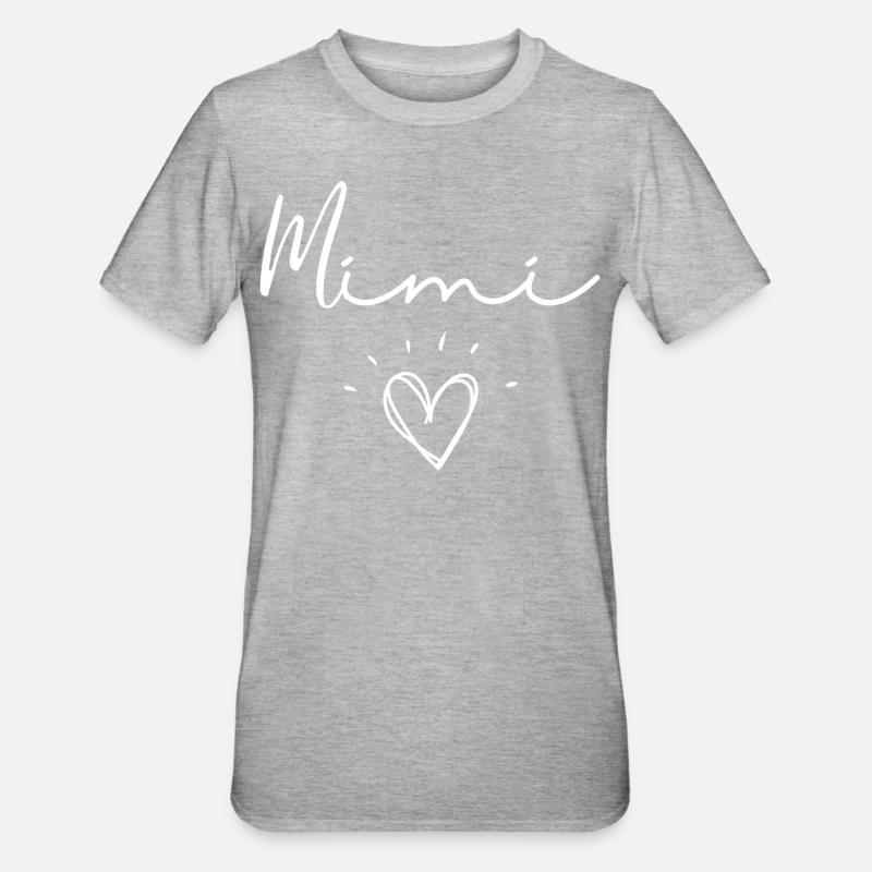 Mimi. mimi cadeau - T-shirt polycoton Unisexe - gris chiné