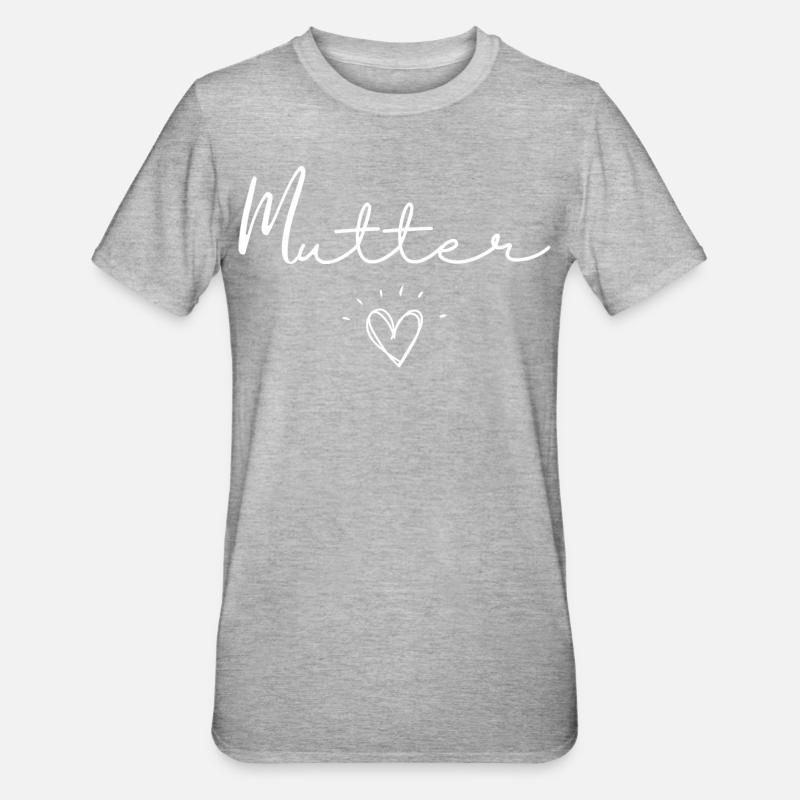 mutter - Unisex Polycotton T-Shirt - heather grey