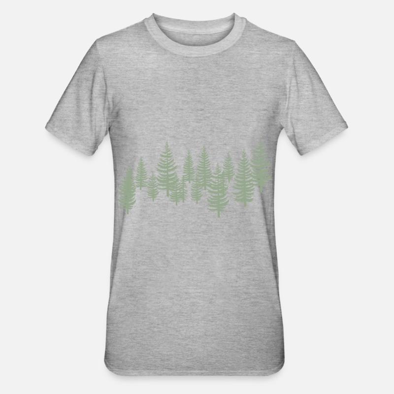 Tree Trees - Forest - Unisex Polycotton T-Shirt - heather grey