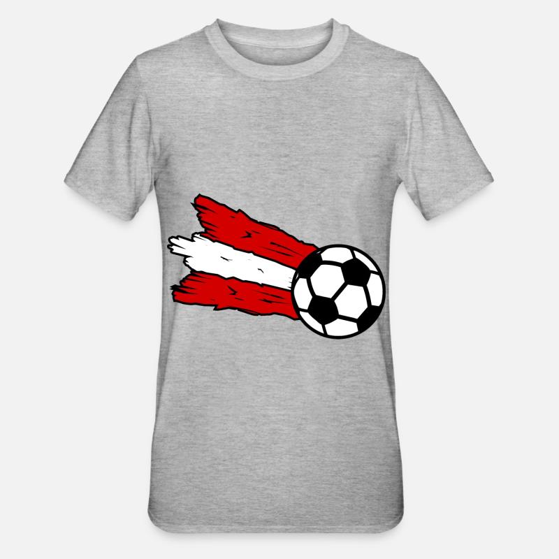 Les supporters autrichiens arrivent - T-shirt polycoton Unisexe - gris chiné