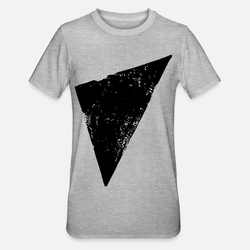Triangle | Polygone | Triangle - T-shirt polycoton Unisexe - gris chiné