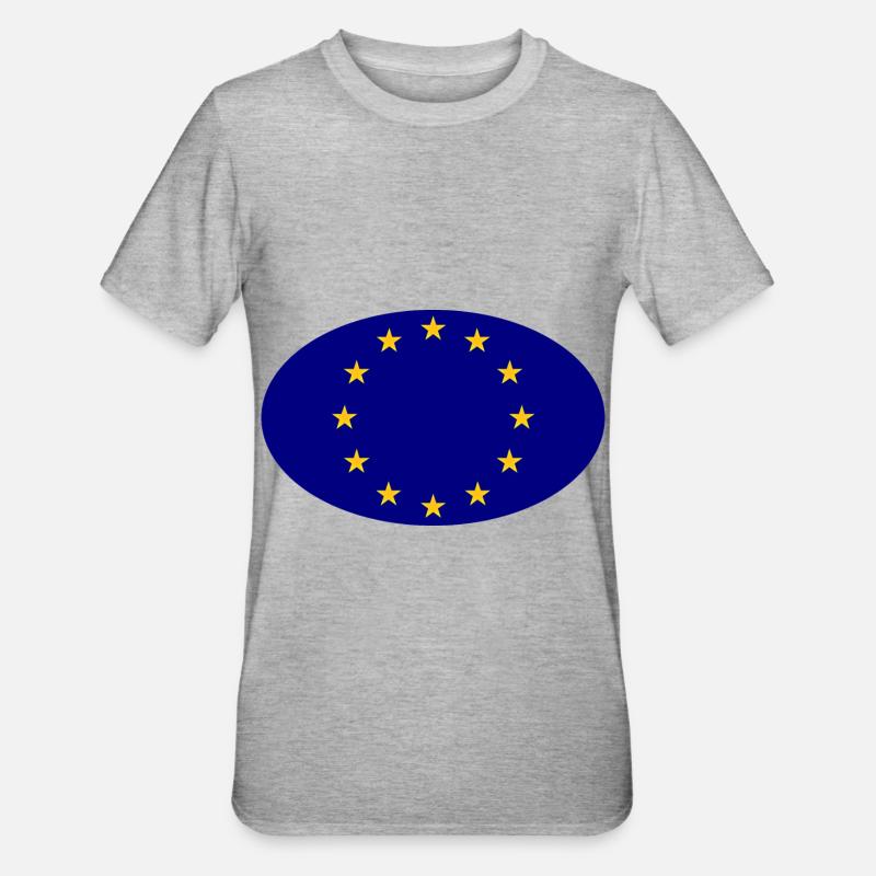 Stickers for Europe - Unisex Polycotton T-Shirt - heather grey