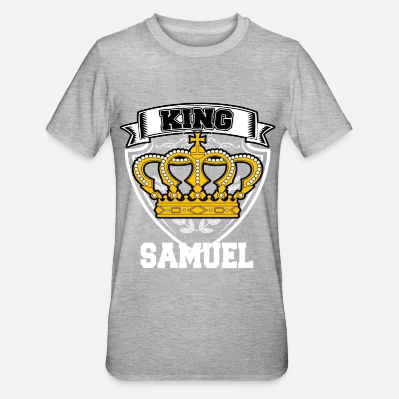 King SAMUEL - Unisex Polycotton T-Shirt - heather grey
