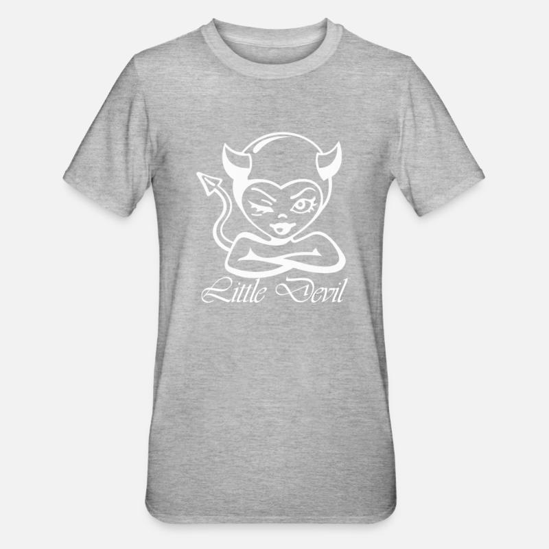 Little devil - T-shirt polycoton Unisexe - gris chiné