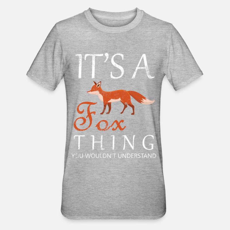 fuchs - Unisex Polycotton T-Shirt - Grau meliert