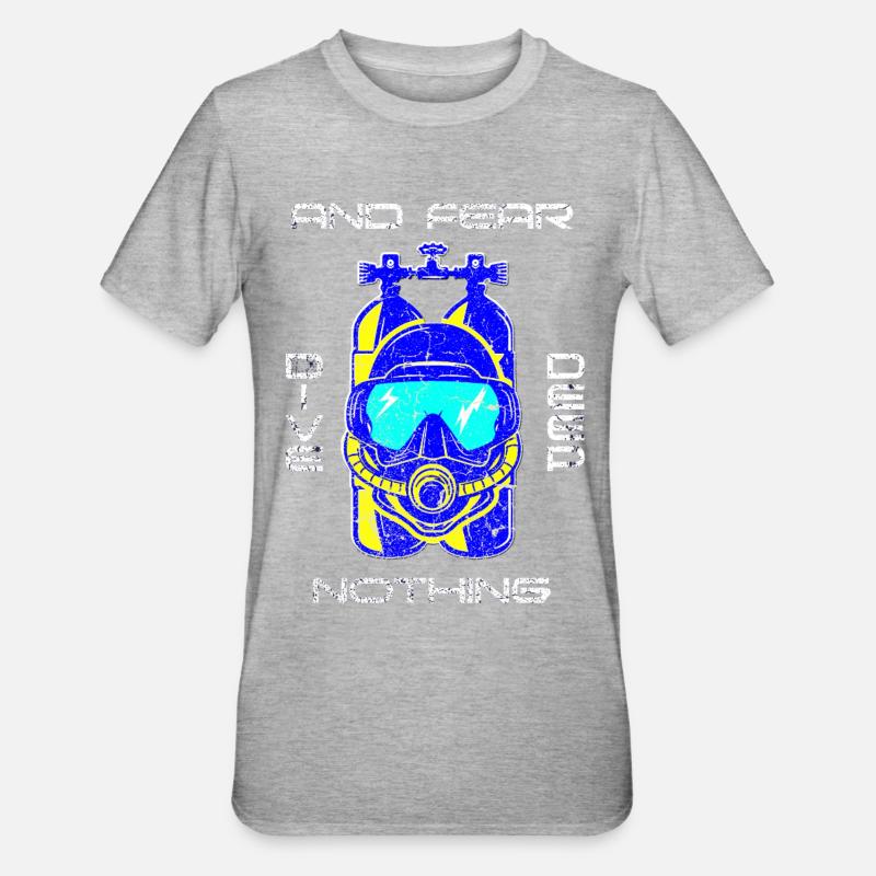 Tauchen - Unisex Polycotton T-Shirt - Grau meliert