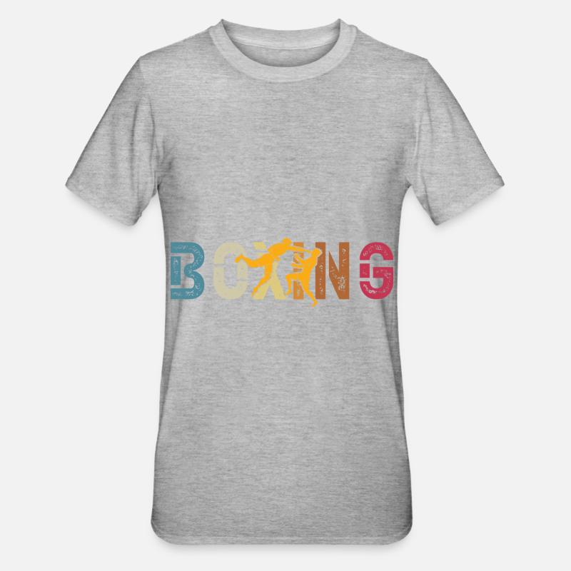Boxe - T-shirt polycoton Unisexe - gris chiné