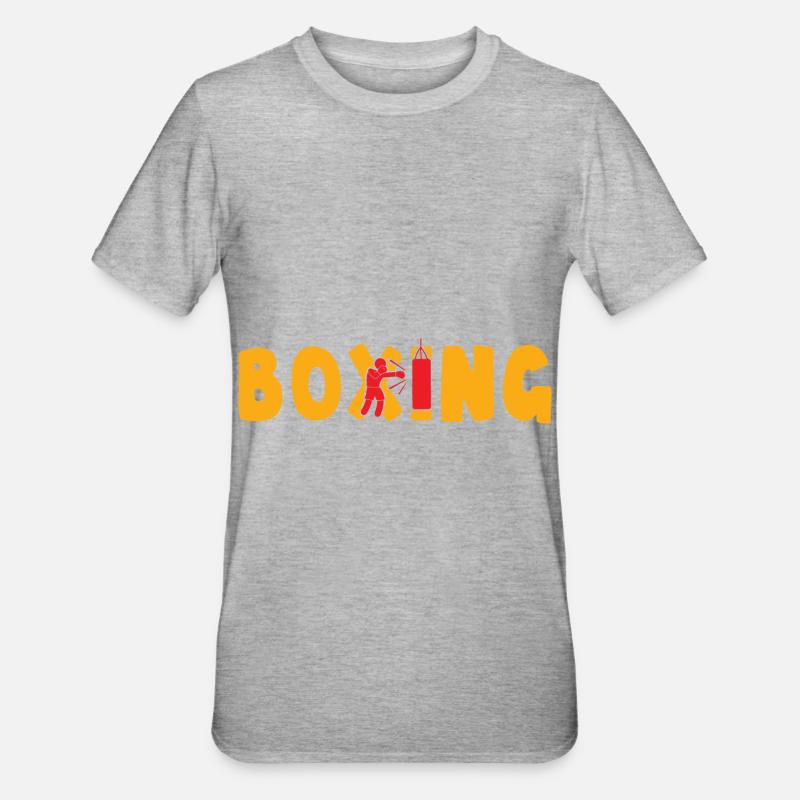 Boxe - T-shirt polycoton Unisexe - gris chiné