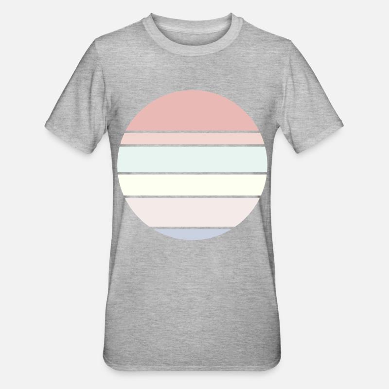 Contexte Pastel Circle - T-shirt polycoton Unisexe - gris chiné