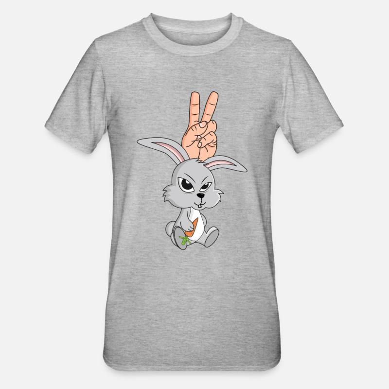 , rabbit or rabbit ear what the hell Easter - Unisex Polycotton T-Shirt - heather grey