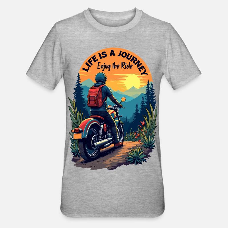 Profitez de la balade - T-shirt polycoton Unisexe - gris chiné