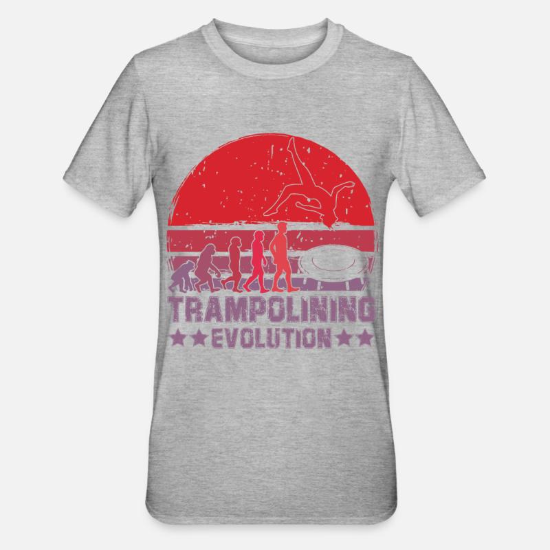 Trampoline Evolution - T-shirt polycoton Unisexe - gris chiné