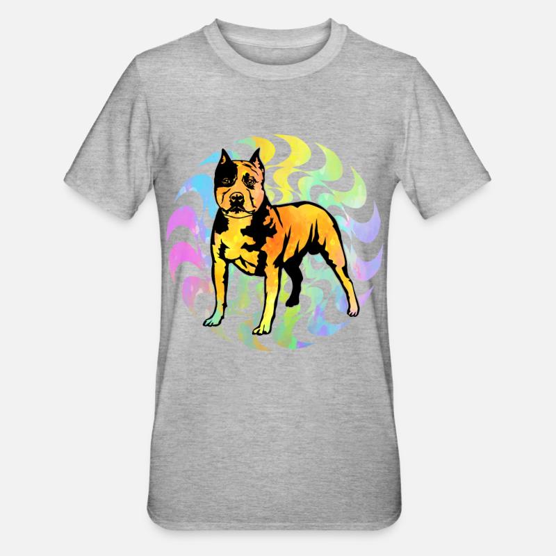 Pitbull Rétro - T-shirt polycoton Unisexe - gris chiné
