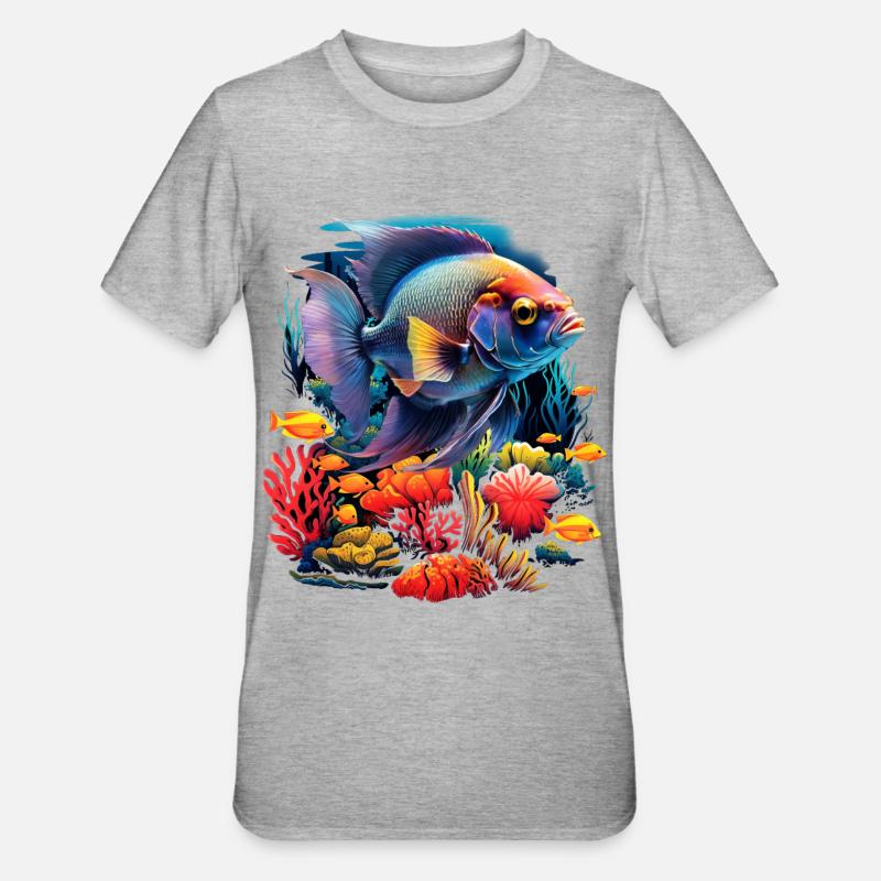 Skalar - Unisex Polycotton T-Shirt - Grau meliert