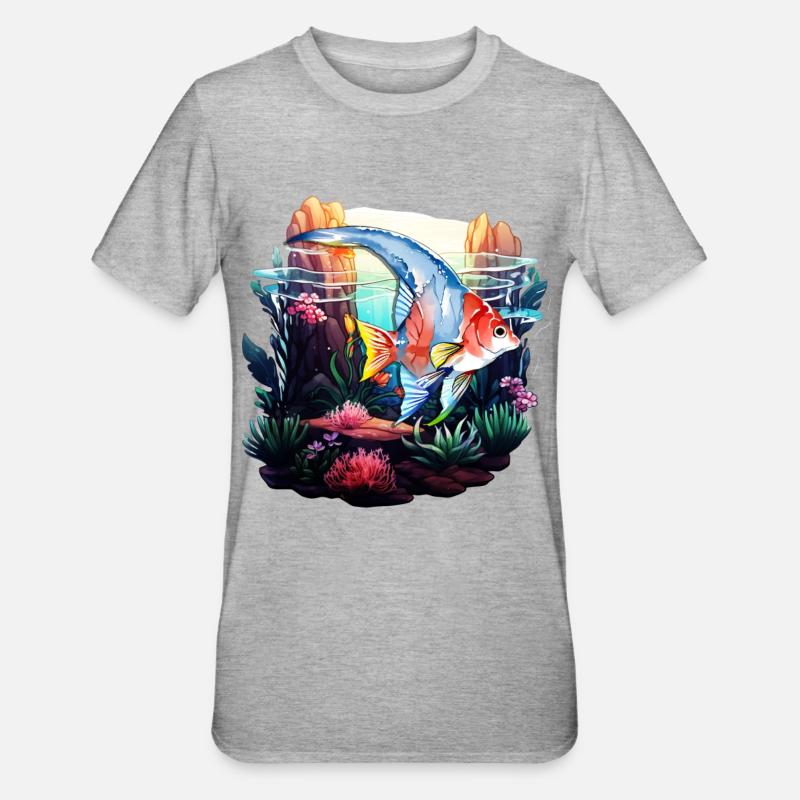Angelfish - T-shirt polycoton Unisexe - gris chiné