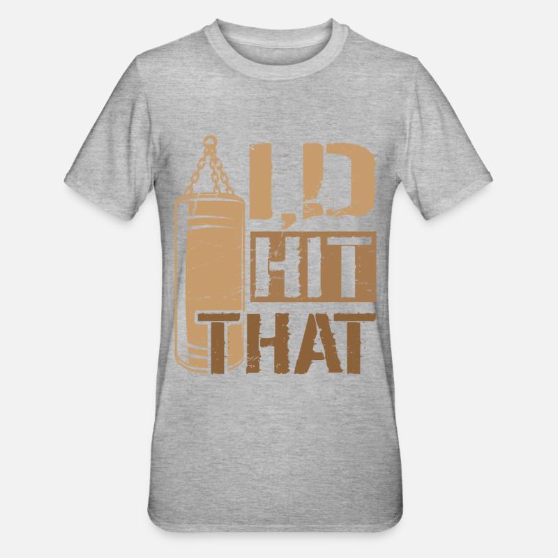 J’avais frappé cette boxe - T-shirt polycoton Unisexe - gris chiné