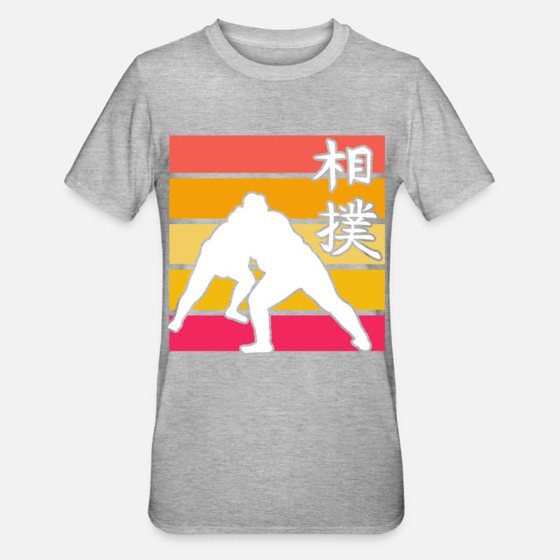 Sumo Rétro - T-shirt polycoton Unisexe - gris chiné
