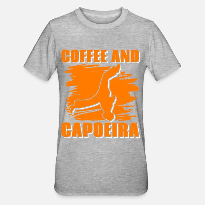 Café et Capoeira - T-shirt polycoton Unisexe - gris chiné