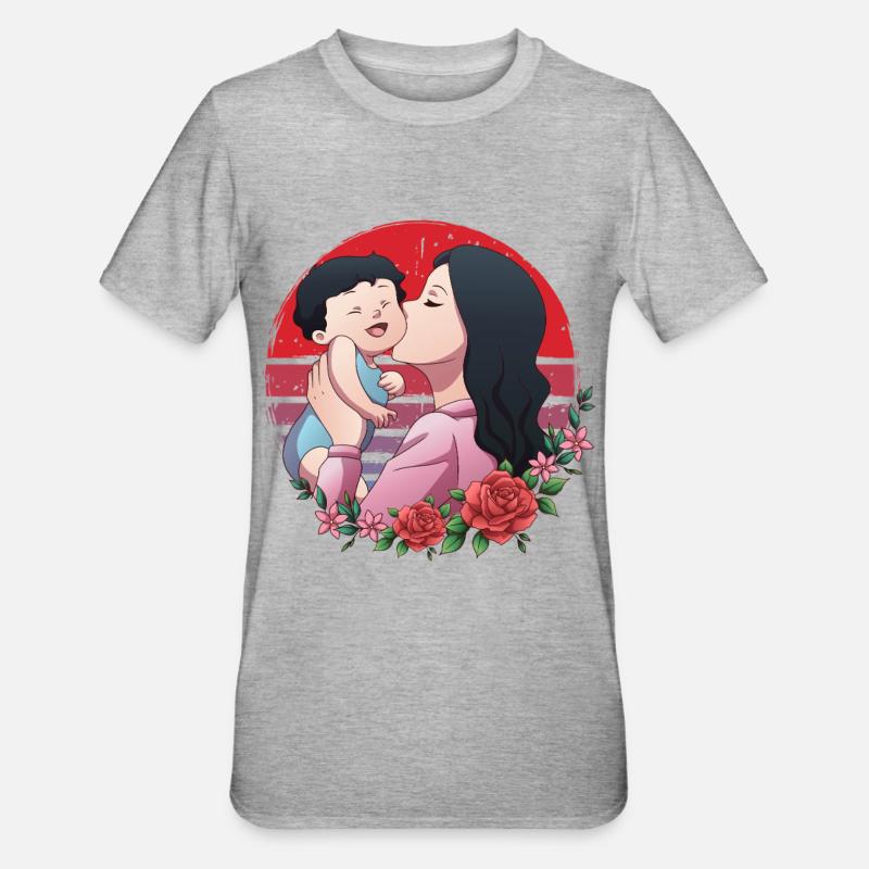 Mama der Fee Eins - Unisex Polycotton T-Shirt - Grau meliert