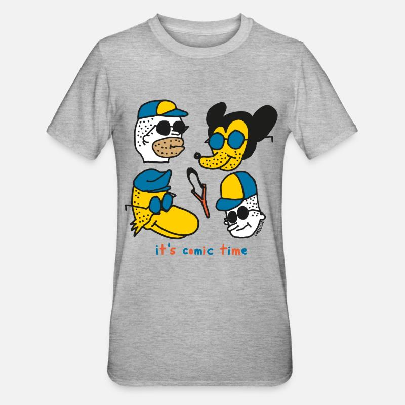 Il est temps Comic - T-shirt polycoton Unisexe - gris chiné