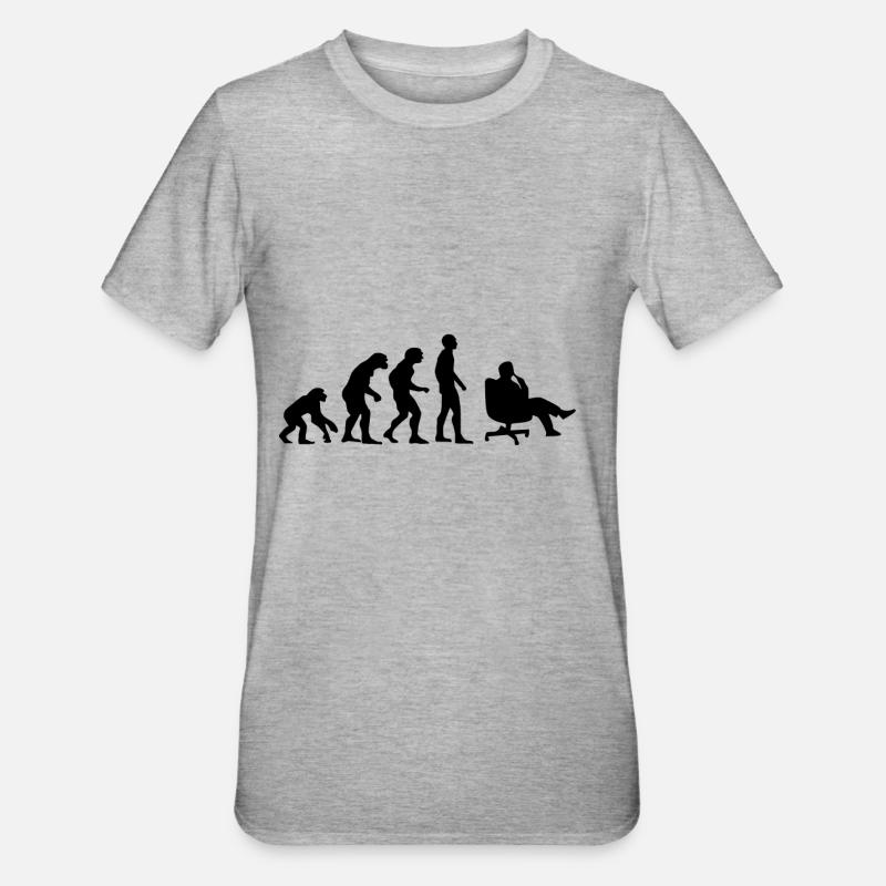 Evolution Chef Büro - Unisex Polycotton T-Shirt - Grau meliert