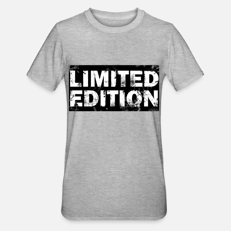 Limeted Edition Geschenkidee - Unisex Polycotton T-Shirt - Grau meliert