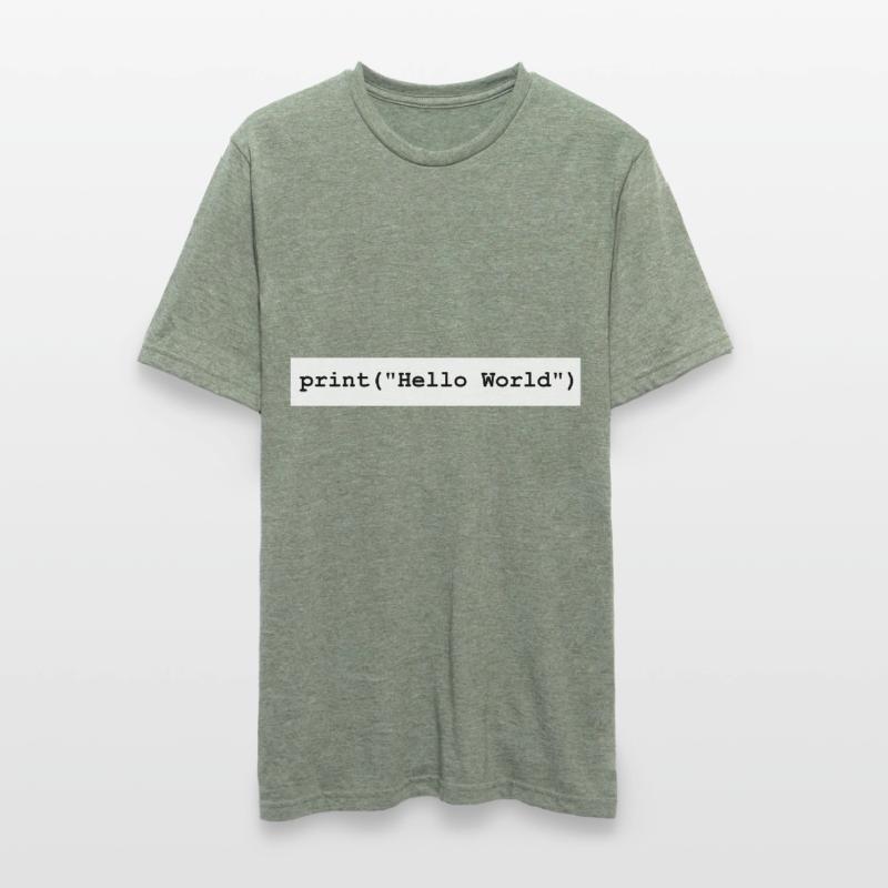 Hello World Python Entwickler Programm Geschenk Unisex Polycotton T-Shirt