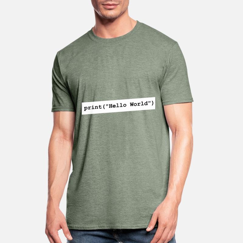 Hello World Python Entwickler Programm Geschenk Unisex Polycotton T-Shirt