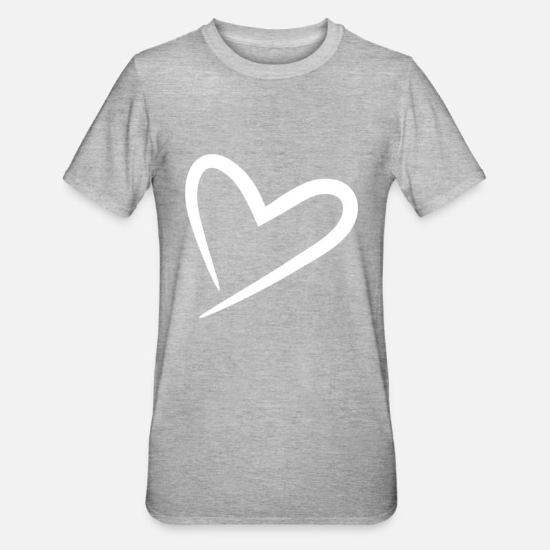 Le cœur sait moderne - T-shirt polycoton Unisexe - gris chiné