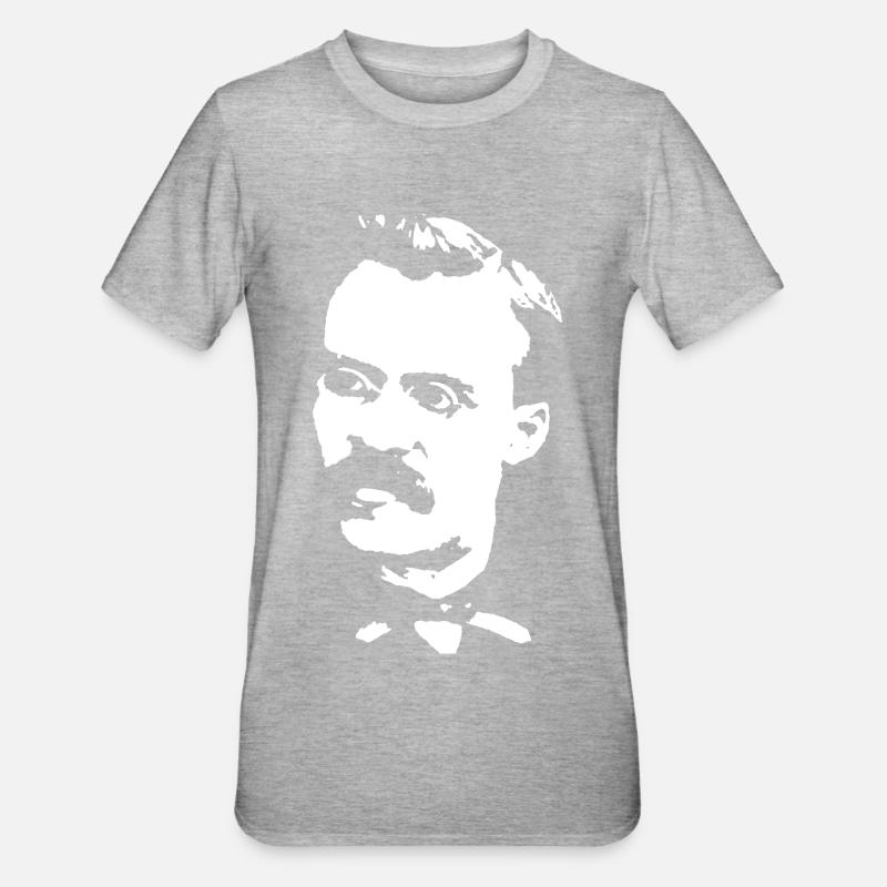 Friedrich Nietzsche - T-shirt polycoton Unisexe - gris chiné