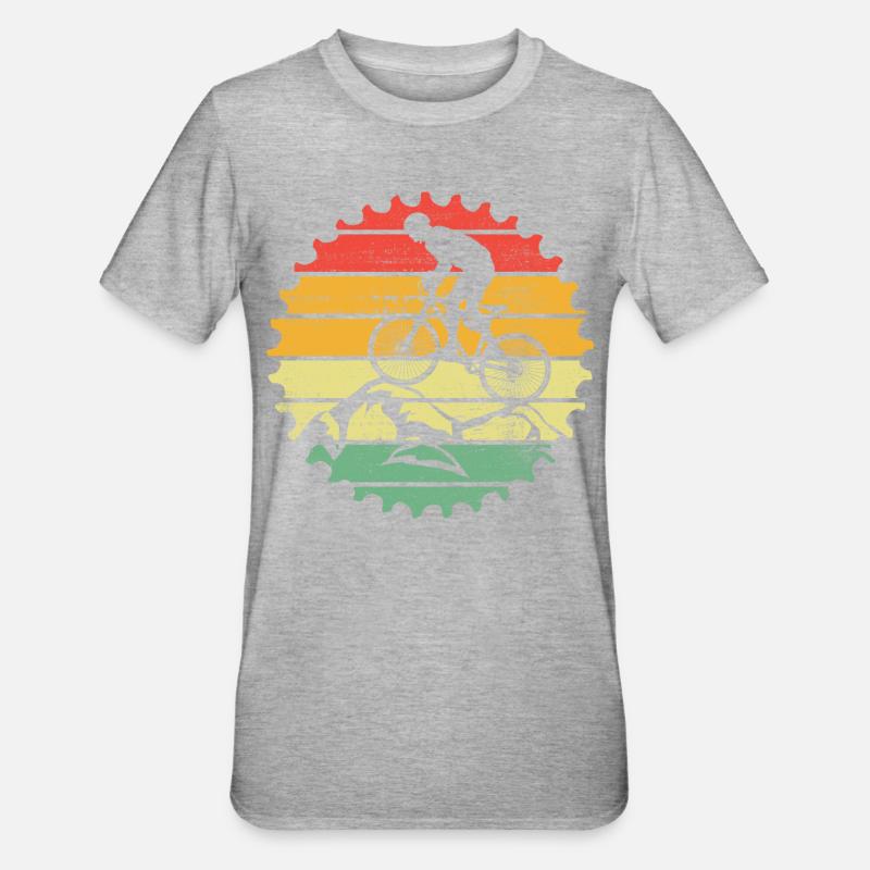 Retro VTT VTT VTT VTT VTT - T-shirt polycoton Unisexe - gris chiné