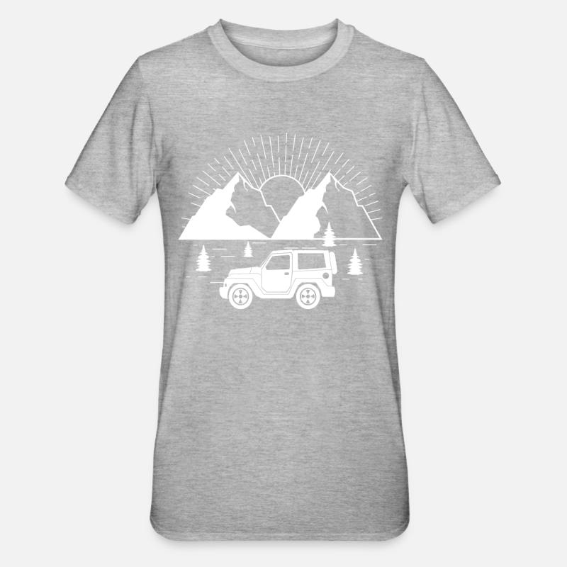 4x4 off road - T-shirt polycoton Unisexe - gris chiné