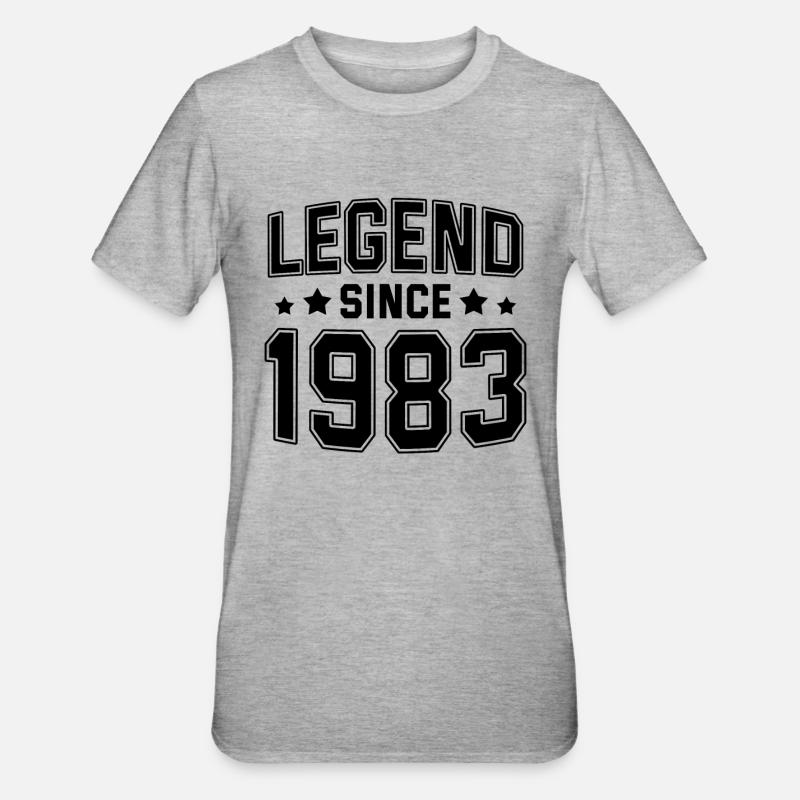Legend since 1983 - T-shirt polycoton Unisexe - gris chiné